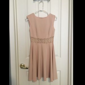 Fashionable pastel pink dress