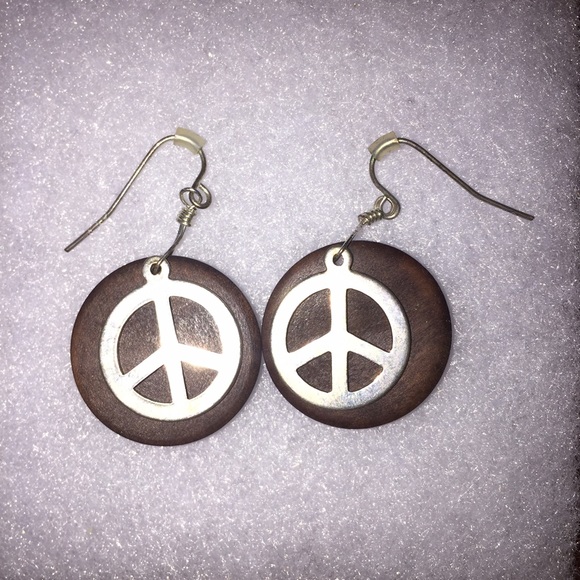 Peace sign earrings