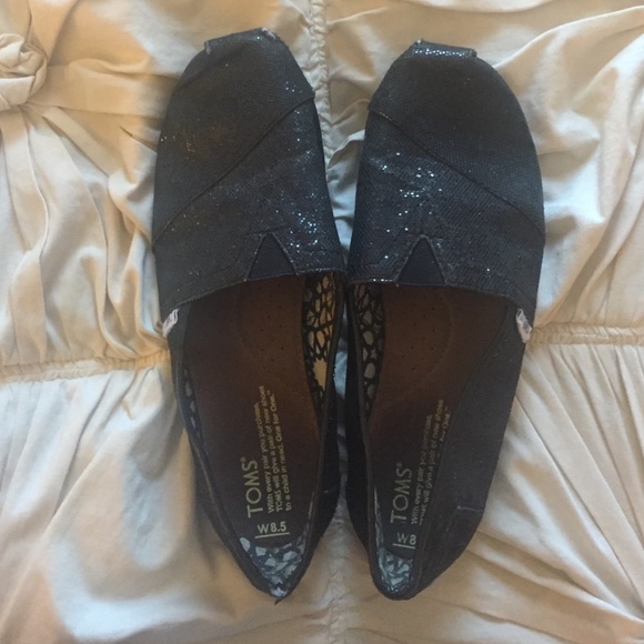 Black Sparkle Toms