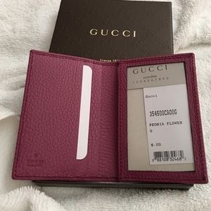 Gucci pink card case