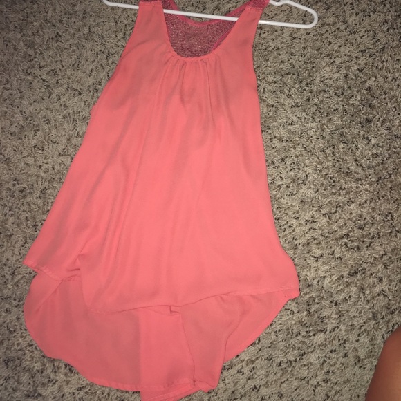 Racer back coral tank top