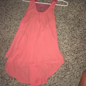 Racer back coral tank top