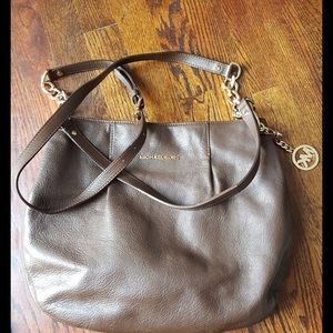 Michael Kors dark brown satchel bag