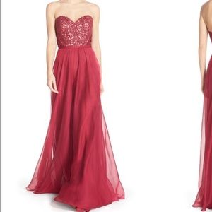 Embellished Lace & Chiffon Gown