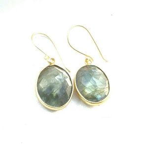 green labradorite earrings