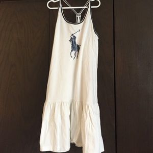 Ralph Lauren white racer back polo dress