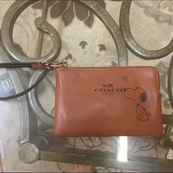 NWT snoopy coach wristlet