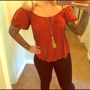 Boho off shoulder style top
