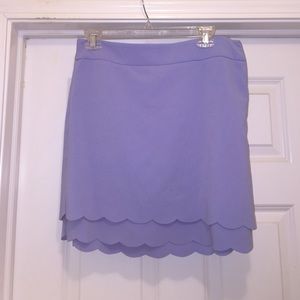 Loft brand Lavender scalloped bottom skirt size 6
