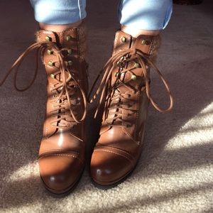 Brown Wedge Boots