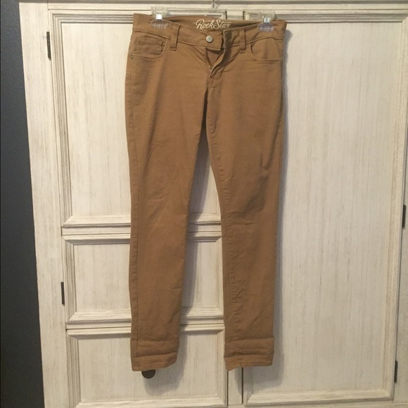 Tan straight leg pants