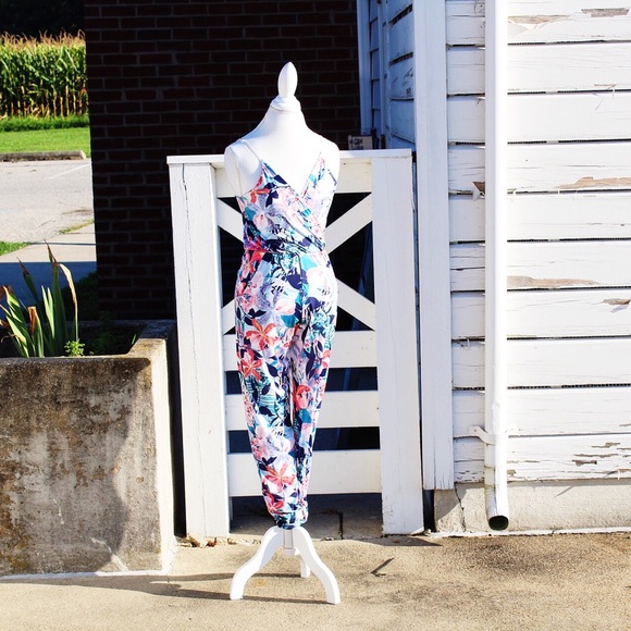 Floral print jumpsuit
