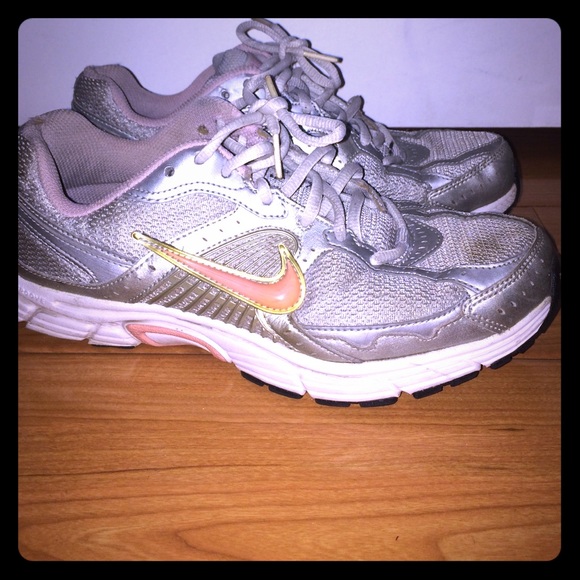 Nike pink, white and gray sneakers
