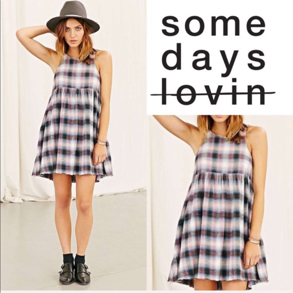 Urban Outfitters Dresses & Skirts - UO Somedays Lovin Plaid Raw Hemline Summer Dress