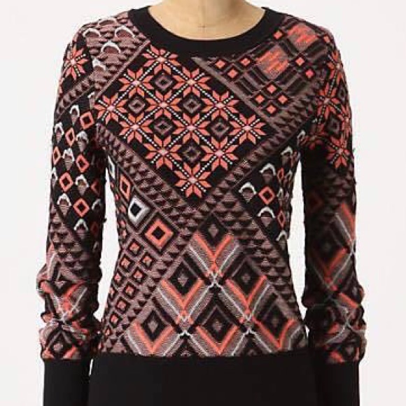 Anthropologie Charlie&Robin Neo Jacquard Pullover