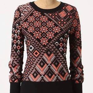 Anthropologie Charlie&Robin Neo Jacquard Pullover