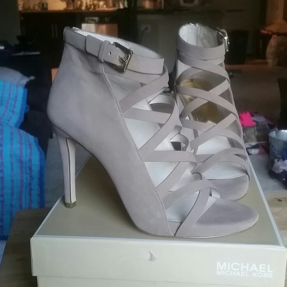 Strappy suede Michael Kors heels