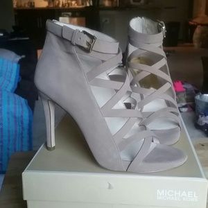 Strappy suede Michael Kors heels