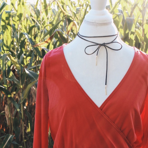 Red playsuit - Picture 2 of 3