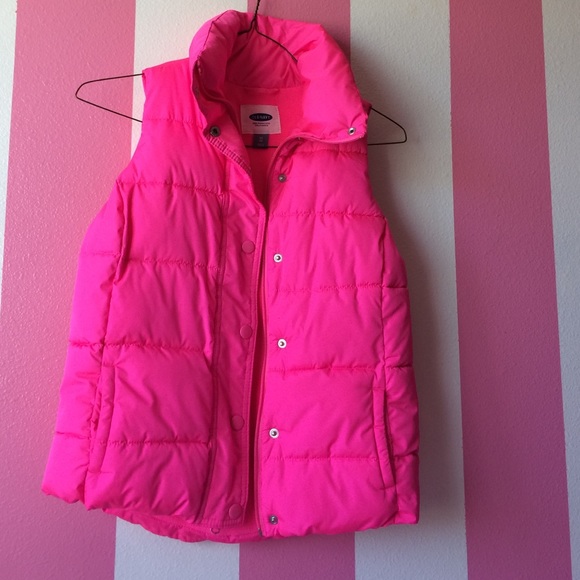 Pink puffer vest