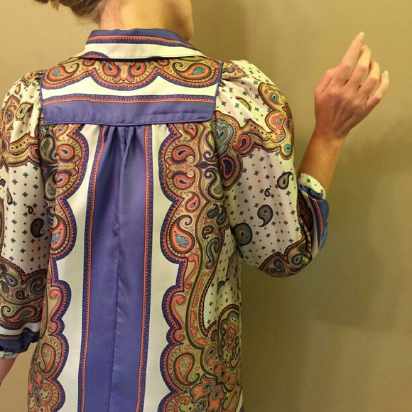 Nicole Miller Silk Design Blouse