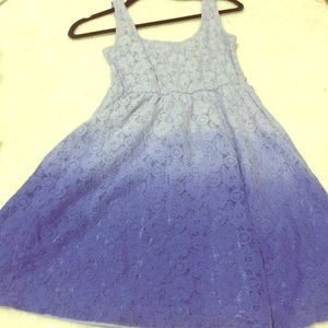 Beautiful sky blue dress.