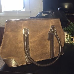 Original coach purse! Soft leather and velvet.