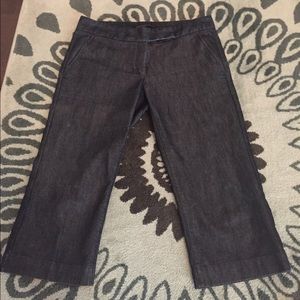 Express dark denim capris/ crop pants