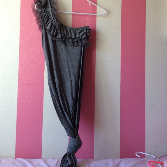 One shoulder maxi dress
