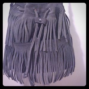 Patricia Nash Grey Bronte Fringe Crossbody