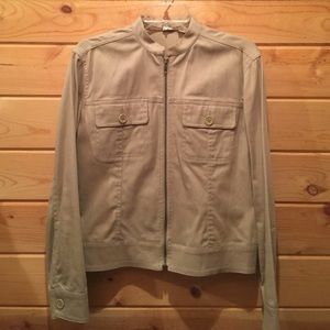 City DKNY Khaki Jean Jacket Sz 6