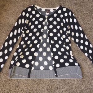 Black and White polka dot Esciô button up blouse!!