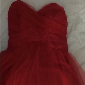 Strapless Red Homecoming Sweetheart Dress
