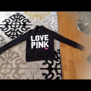 Pink pullover- black