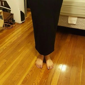 Black maxi pencil skirt