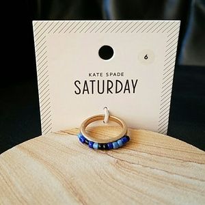 KATE SPADE SATURDAY Seed Bead Ring in Blue
