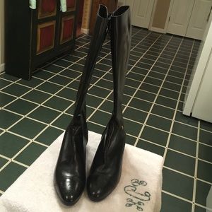 Knee high leather boots
