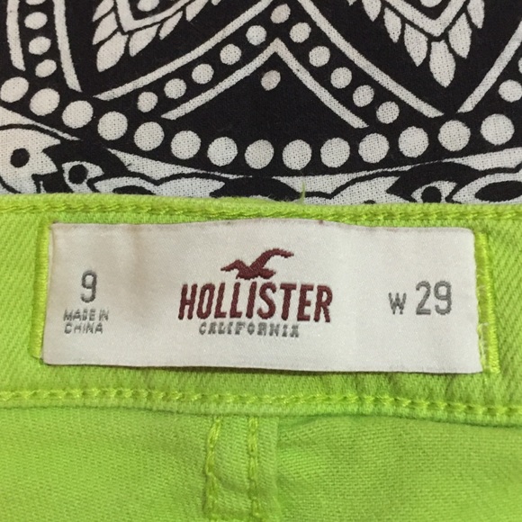 Hollister Red and Lime Green Shorts Bundle - Picture 3 of 4