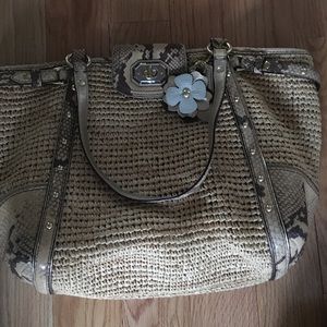 Coach straw bag