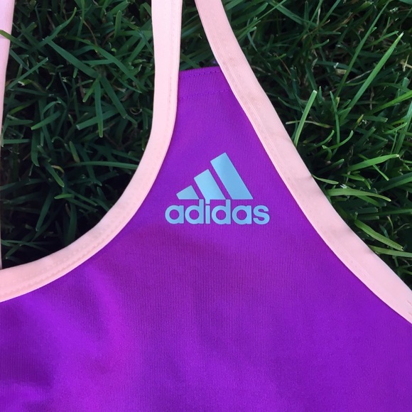 Purple strappy adidas tank - Picture 2 of 3
