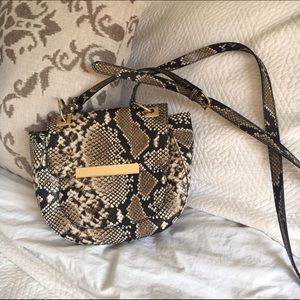 SNAKESKIN Cross Body Satchel