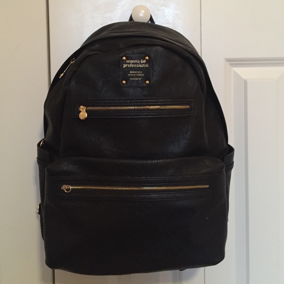Leather fashion backpack