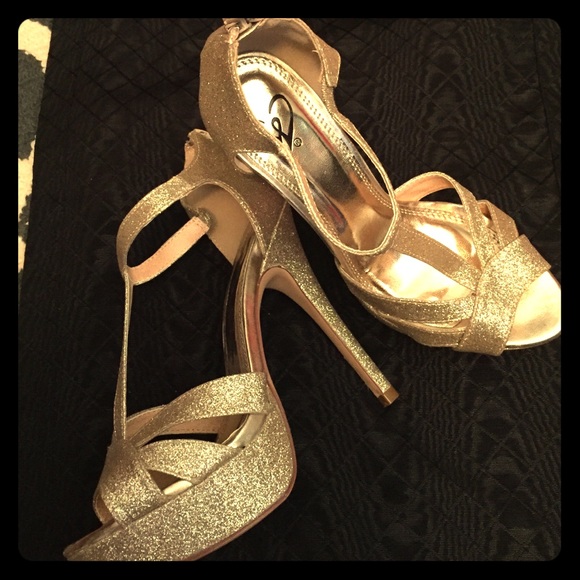 Gold stilettos