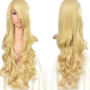 Long blonde wig