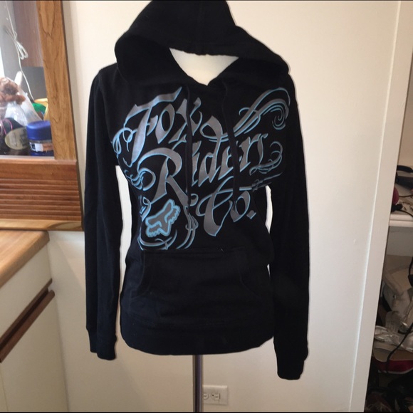 Fox Racing Black, Blue & Silver Hoodie