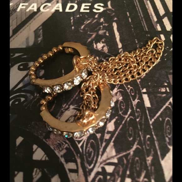 Two finger gold chain ring - Picture 3 of 3