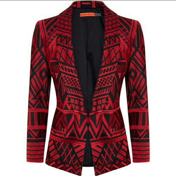 Alice + Olivia Jackets & Blazers - Alice + Olivia | Christian Embroidered Silk Blazer