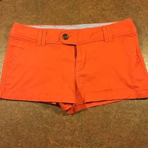 Juniors orange shorts