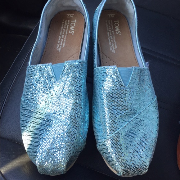 Blue glitter Toms