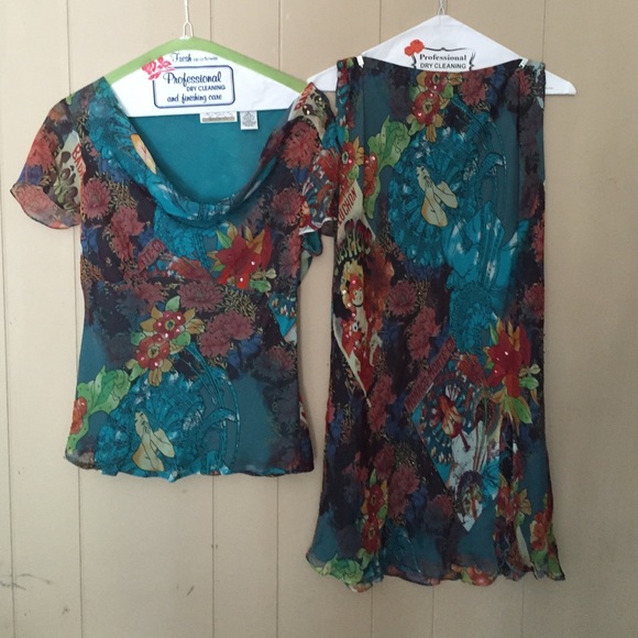 Top and skirt set